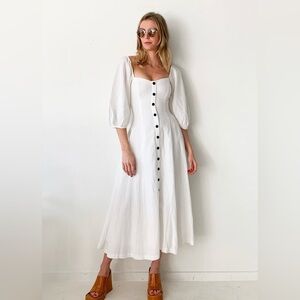 Mara Hoffman White Linen Blend Dress - 6
